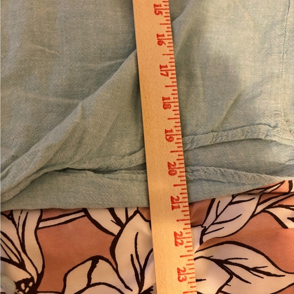 Weatherproof Linen Light Blue Button-Down Shirt - Picture 7 of 8